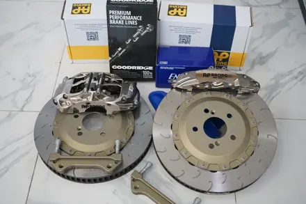 Audi TTRS mk3 Rear APracing CP9449 Nickel+Ele HB 355mm RealAP J-Hook
